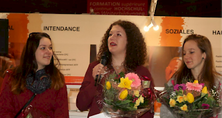 Von links: Sandrine Williner (2. Platz), Am&eacute;lia Brossy (1. Platz) und H&eacute;l&egrave;ne Mettaz (3. Platz).