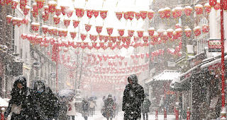 Schneegest&ouml;ber im Londoner Chinatown