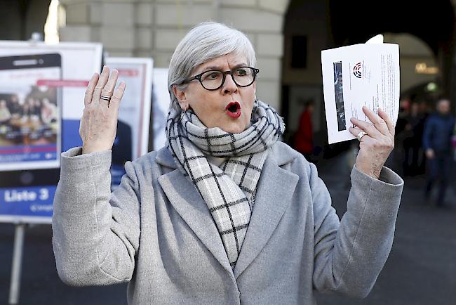 Yvonne Schärli, Präsidentin Eidgenöessische Kommission für Frauenfragen EKF, sprach am Internationalen Tag der Frau zum Thema «Mehr Frauen in die Politik» in Bern.