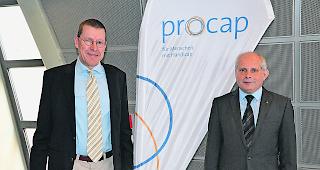 Engagiert. Setzen sich f&uuml;r die Bed&uuml;rfnisse von Menschen mit einem Handicap ein: Procap-Vereinspr&auml;sident Valentin Pfammatter (links) und Gesch&auml;ftsf&uuml;hrer Christophe M&uuml;ller. 