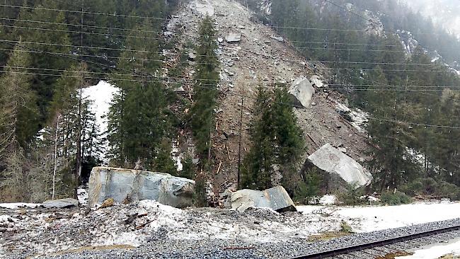 Bereits im Januar waren in dem Gebiet mehrere Gesteinsbrocken ins Tal gedonnert.