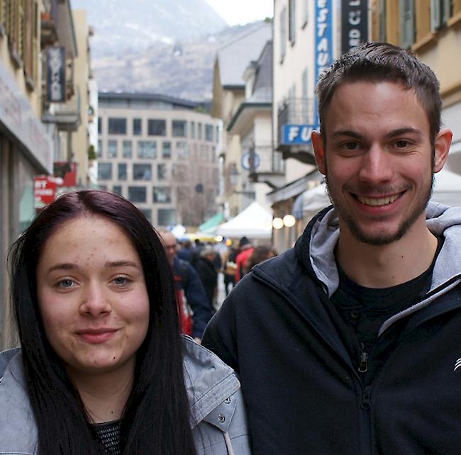 Tamara Inderwildi (16) aus Agarn und Alain Eyholzer (23) aus Birgisch.