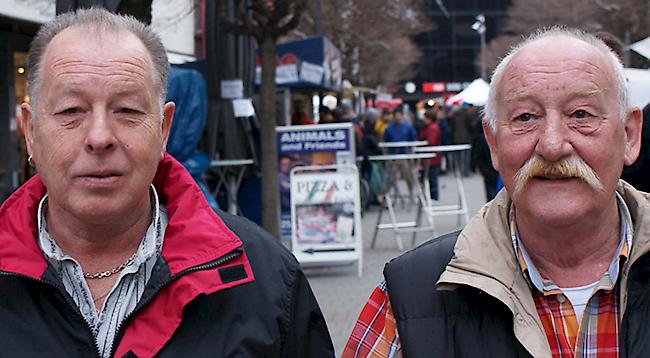 Peter Forny (53) aus Steg und Felix Schmid (67) aus Ausserberg.