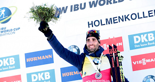 Auf den siegreichen Franzosen Martin Fourcade (Foto)  b&uuml;sste Weger, der 18 von 20 Scheiben traf, rund eine Minute ein. 