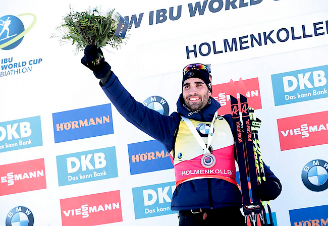 Auf den siegreichen Franzosen Martin Fourcade (Foto)  büsste Weger, der 18 von 20 Scheiben traf, rund eine Minute ein. 