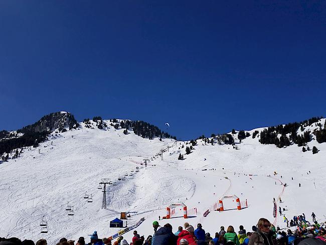 Prächtige Kulisse. Auf der Riederalp stand am Wochenende der Grand Prix Migros 2018 auf dem Programm. Hier stand die Qualifikation für das nationale Saisonfinale vom 6. bis 8. April 2018 in Grächen im Fokus.