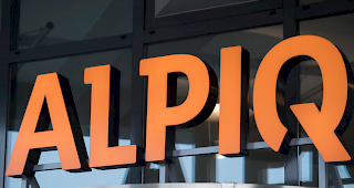 Das Logo von Alpiq am Hauptsitz in Olten
