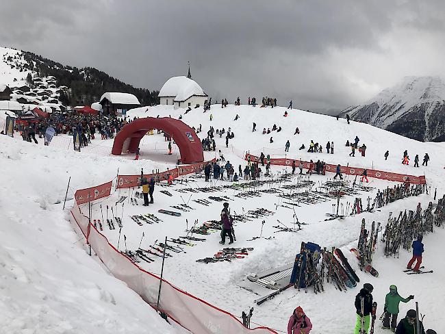 Die Rekordabfahrt endete bei der Kapelle Maria zum Schnee.