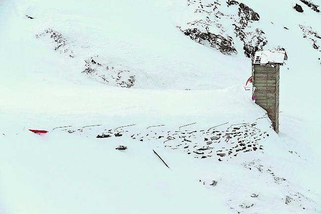 Komplett zerstört: Von der Talstation der «Kummebahn» steht nur noch der hinterste Teil.