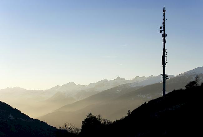 Mobilfunkantenne bei Bürchen. 