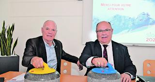 In zwei H&auml;usern. Luc Fellay, Pr&auml;sident von Champ&eacute;ry, und Niklaus Furger, Pr&auml;sident von Visp, k&ouml;nnten beide Gastgeber der Curling-Wettbewerbe von &laquo;Sion 2026&raquo; werden.  