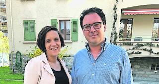 Sensibilisieren. AHO-Pr&auml;sident Michel Furrer mit der Fachstellenleiterin D&eacute;sir&eacute;e Grichting. 