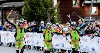 Neuer Rekord: Team Robert Antonioli, Matteo Eydallin und Michele Boscacci.