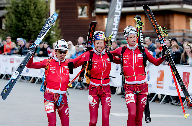 Platz 2: Martin Anthamatten, Werner Marti und Rémy Bonnet.