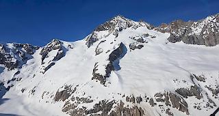 Blick auf das Aletschhorn, wo der Alpinist verungl&uuml;ckte.