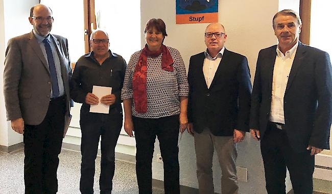Zufrieden. Der Verwaltungsrat der EVWR bei der GV.