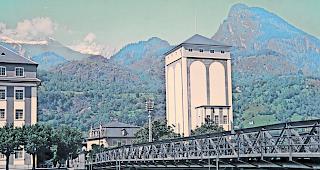 Der tiefste Punkt von Naters. Die Rottenbr&uuml;cke, 670 Meter &uuml;ber Meer, in den 1940er-Jahren.  