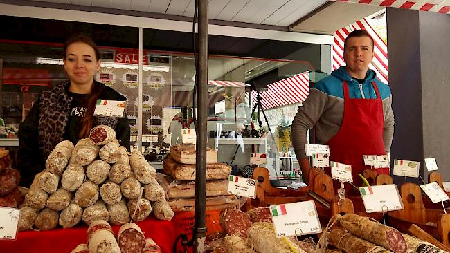 Reges Treiben. Impressionen vom traditionellen Visper Frühlingsmarkt.
