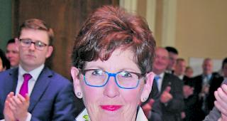 K&uuml;nftig oberste Walliserin. Anne-Marie Sauthier-Luyet &uuml;bernimmt in der Mai-Session das Pr&auml;sidium von Diego Wellig.  