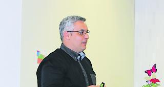 Gastredner. Lonza-Standortleiter J&ouml;rg Sol&egrave;r. 