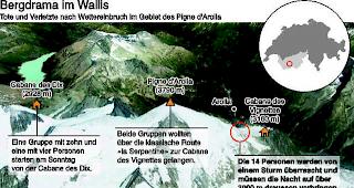 Kurz vor dem Ziel. Die 14 Toureng&auml;nger waren bloss noch wenige Hundert Meter von der Bergh&uuml;tte entfernt, als sie die Schlechtwetterfront erreichte.  