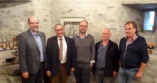 Der Verwaltungsrat und die Gesch&auml;ftsf&uuml;hrung der KW Jungbach AG v.l.n.r.: Michel Schwery (Vizepr&auml;sident), Paul Biffiger (Pr&auml;sident), Diego Pfammatter, Josef Truffer und Markus Sarbach. Es fehlt Roland Bittel.