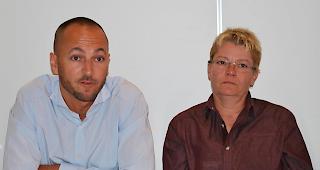 Andere Priorit&auml;ten: SP-Nationalrat Mathias Reynard und Barbara Lanthemann, Pr&auml;sidentin der SP Unterwallis.