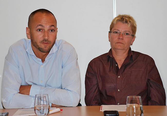 Andere Prioritäten: SP-Nationalrat Mathias Reynard und Barbara Lanthemann, Präsidentin der SP Unterwallis.