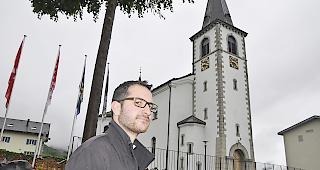 In der Pfarrkirche St. Josef in Ausserberg zelebriert Benjamin Schmid Primiz.