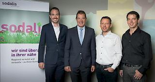 Die Gesundheitsgruppe Sodalis um Gesch&auml;ftsf&uuml;hrer Robert Kalbermatten (zweiter von links) schreibt seit 2011 schwarze Zahlen. Das Jahresergebnis 2017 konnte hingegen nicht an die sehr guten Vorjahreszahlen ankn&uuml;pfen.