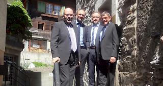 Verwaltungsrat, Betriebs- und Gesch&auml;ftsf&uuml;hrer der Aletsch AG (von links): Michel Schwery, Diego Pfammatter, Urs Hildbrand und Paul Fux.