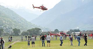 Die Flotte der Air Zermatt zeigte sich von ihrer besten Seite.
