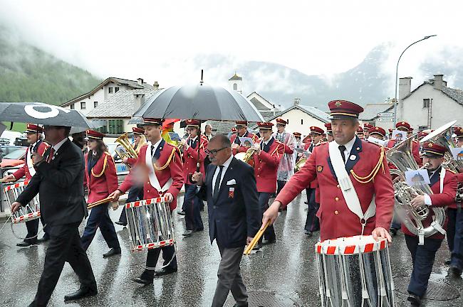 Impressionen des 81. Bezirksmusikfests des Bezirks Brig in Simplon Dorf.