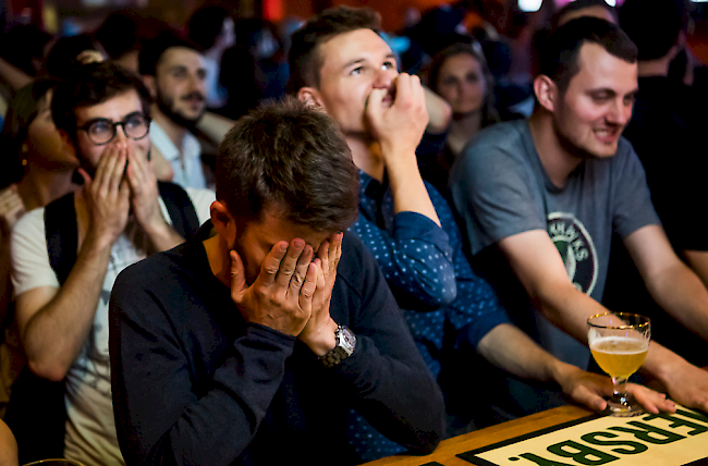 Zuschauer während des WM-Finals zwischen der Schweiz und Schweden.