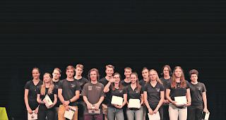 Die Richtung stimmt. Die Sportschule des Kollegiums Brig zeichnete 19 Sch&uuml;lerinnen und Sch&uuml;ler f&uuml;r ihre besonderen sportlichen Verdienste aus.  