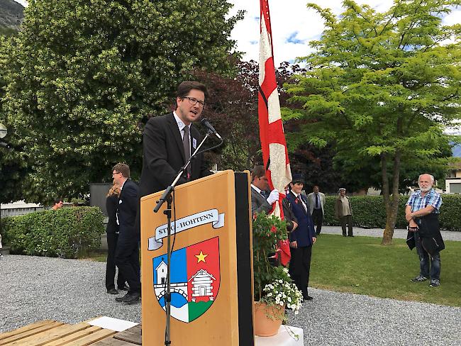 Ansprache. Auch Philipp Loretan, Präsident OMV, begrüsste die versammelte Menge.