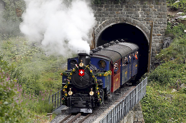 Die Dampfbahn Furka-Bergstrecke betreibt im Sommer die Strecke Realp–Gletsch–Oberwald. (Archiv)