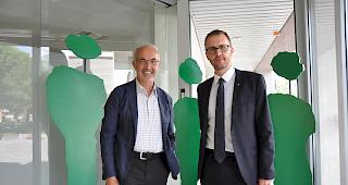 SMZO-Pr&auml;sident Paul Burgener (links) und SMZO-Gesch&auml;ftsleiter Willy Loretan