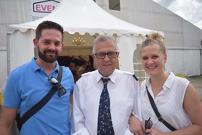 Sam Gruber (33) aus St. Niklaus, Theo Eyer (65) aus Naters und Lorena Eyer(30) aus St. Niklaus.