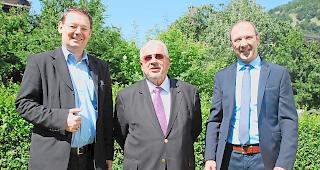 Zufrieden. Franz Ruppen, Albert Bass und Reinhard Venetz (von links).Foto wb