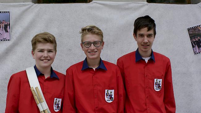 Nevio Schmid (12), Leon Heynen (15) und Janis Leiggener (15) aus Ausserberg.