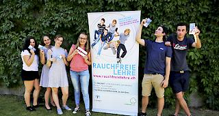 Die sechs Preistr&auml;ger beim Projekt &laquo;Rauchfreihe Lehre Wallis&raquo;.&nbsp;