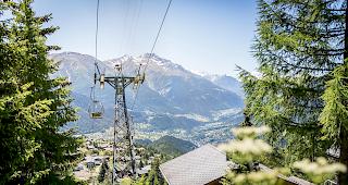 Blick auf Bellwald im Sommer