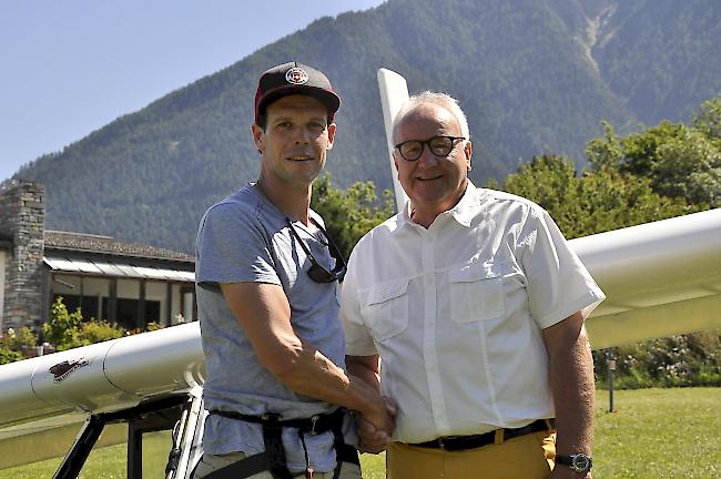 Raoul Geiger, Präsident der Stiftung Geo Chavez, mit seinem Vorgänger Jules Lauber.