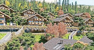 Blockiert. Die Kantonsrichter hoben die Baubewilligung f&uuml;r 22 Luxuschalets auf. Foto zvg