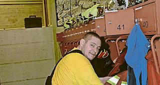 Ersch&ouml;pft, aber gl&uuml;cklich. Herbert Hildbrand nach getaner Arbeit.