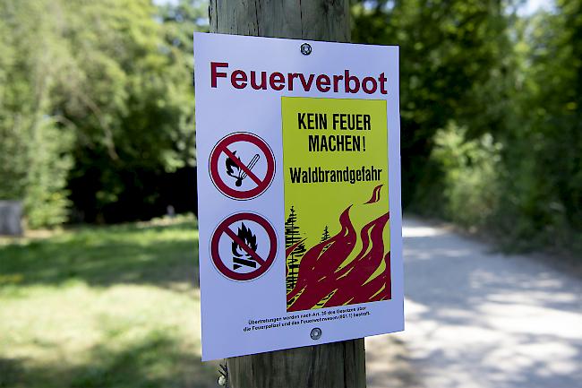 Die Waldbrandgefahr im Wallis bleibt sehr gross. 