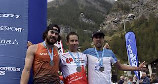 &laquo;Sky&raquo;-Podest.&nbsp;Genis Zapater Bargu&egrave;s, Martin Anthamatten und Marc Casal Mir v.l.n.r.&nbsp;Foto WB