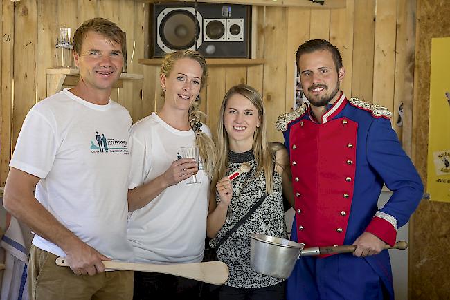 Hugo (49) und Alfreda Gasser (41),  Melanie Schmid (23) und Marco Schnydrig (27), Lalden.