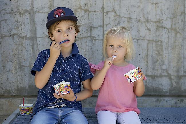 Maximilian (4) und Paulina Zimmermann (3), Visp.